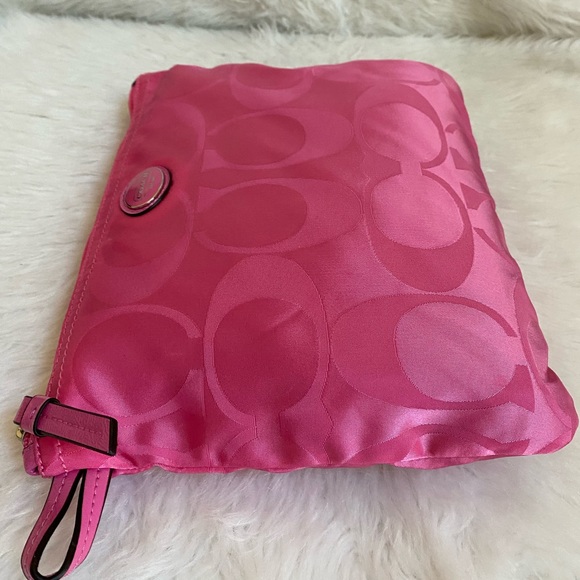 COACH Signature Nylon Packable Weekender bag getaway travel tote duffel 77316 - Picture 4 of 13